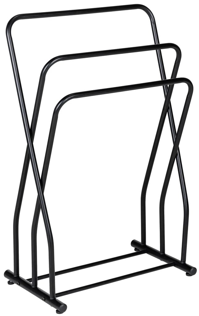 Suport pentru prosoape cu 3 bare, otel, negru, GRANELLI, WENKO