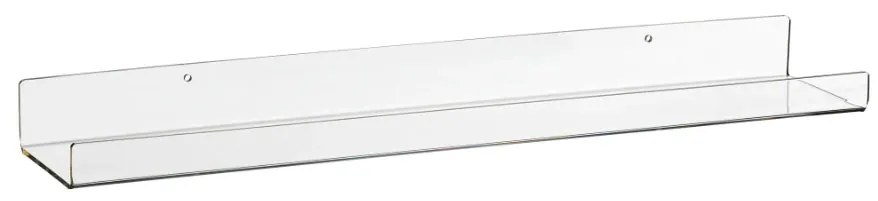 Polita de perete din Plastic Transparent, 60x11 cm