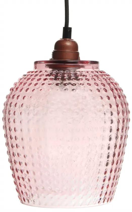 Lustra din sticla Riva roz, un bec
