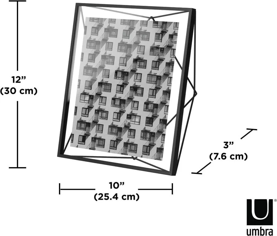 Ramă foto neagră de masă /de perete din metal 25x30 cm Prisma – Umbra