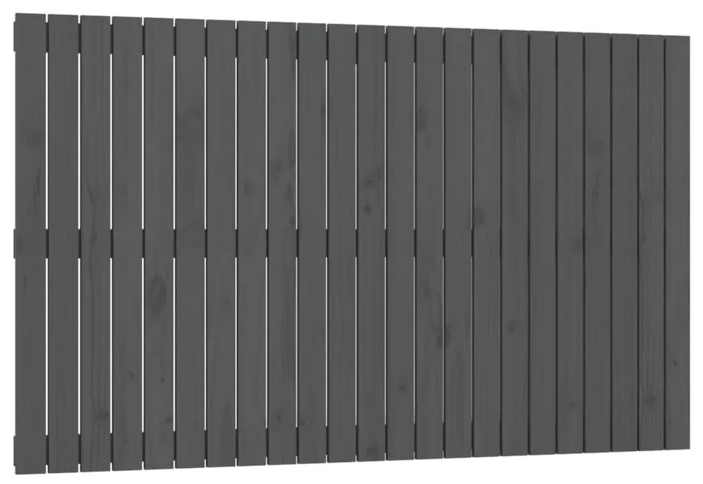 824895 vidaXL Tăblie de pat pentru perete, gri, 147x3x90 cm, lemn masiv pin