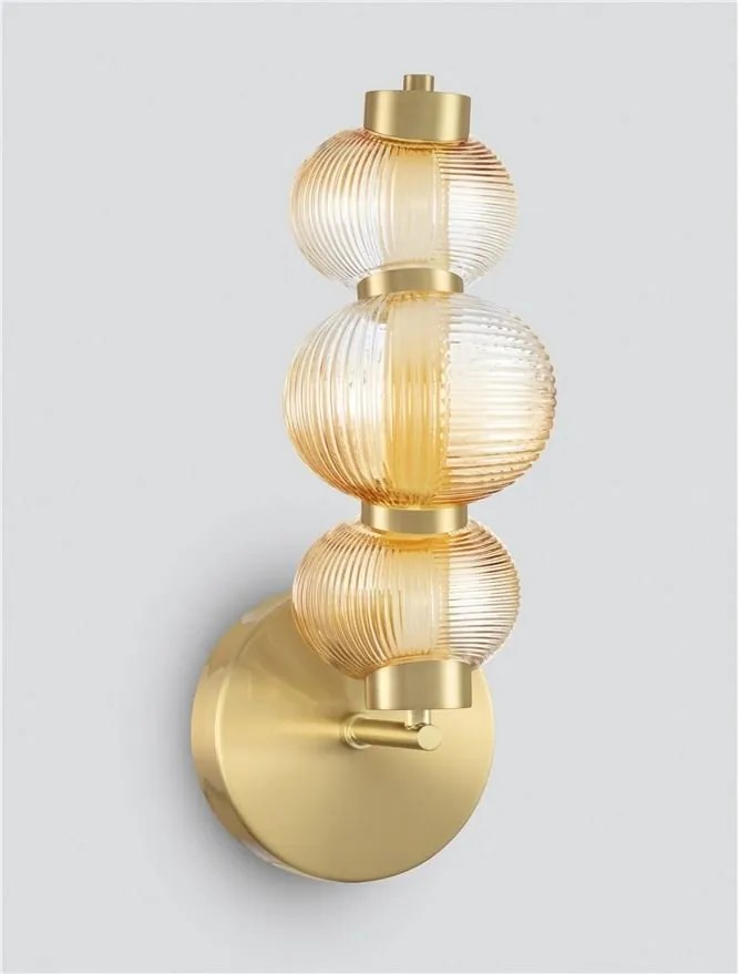 Aplica de perete LED design modern Leda auriu