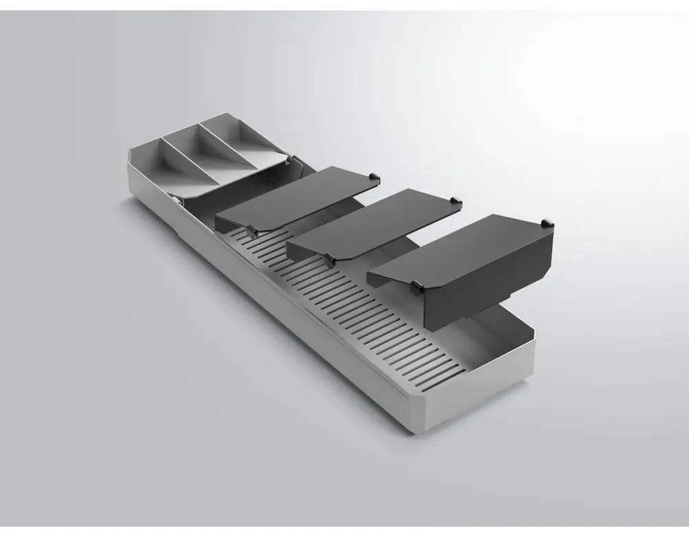Organizator de tacâmuri gri din plastic 15 x 49 cm – Metaltex