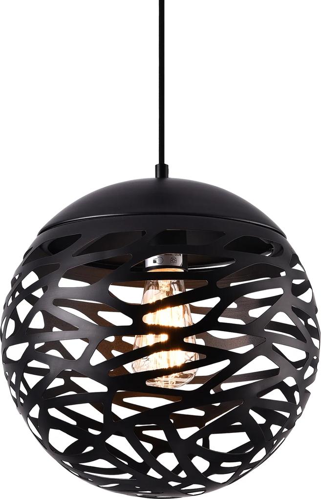 [lux.pro]® Lampa suspendata design decorativ – lampa plafon - Aalborg 155 x Ø 28 cm, negru (1 x E27)