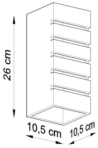 Aplică perete SAMIR 1xE27/60W/230V alb