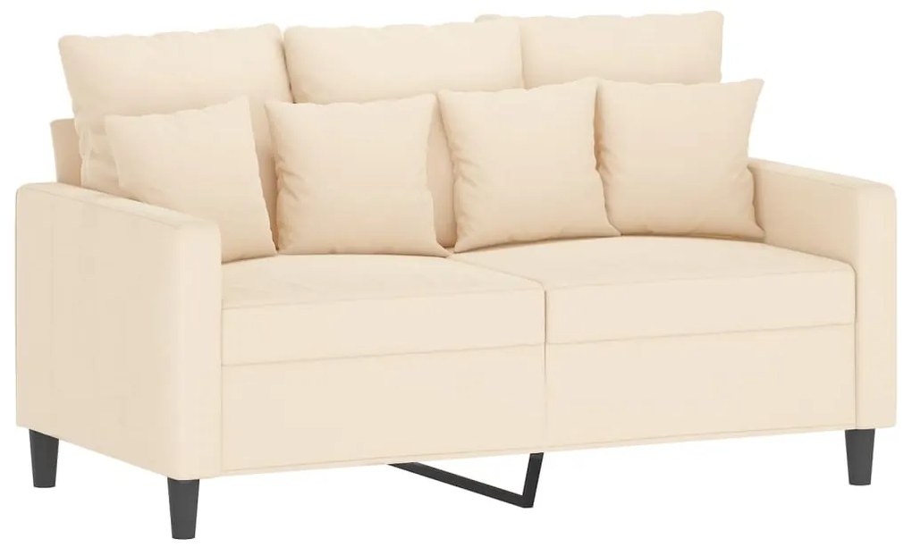 348873 vidaXL Canapea cu 2 locuri, crem, 120 cm, catifea