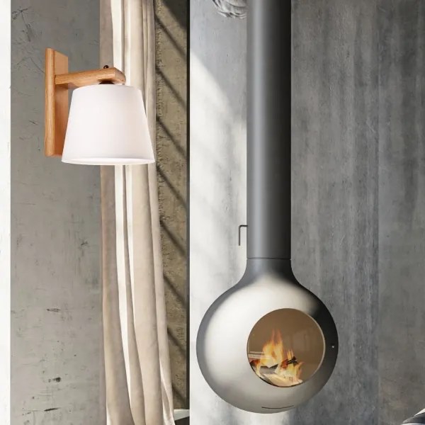 Aplica de perete AIDA 1xE27/60W/230V, stejar