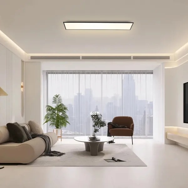 Brilagi - Corp de iluminat LED dimabil SLIMFRAME LED/58W/230V 120x30 cm negru + telecomandă