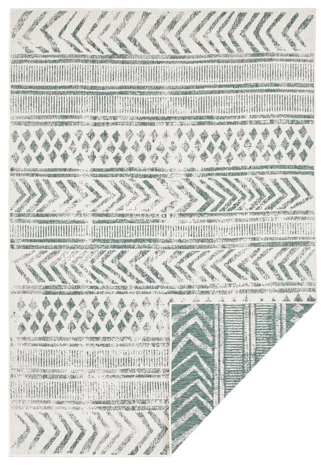 Covor adecvat pentru exterior NORTHRUGS Biri, 120 x 170 cm, verde-crem