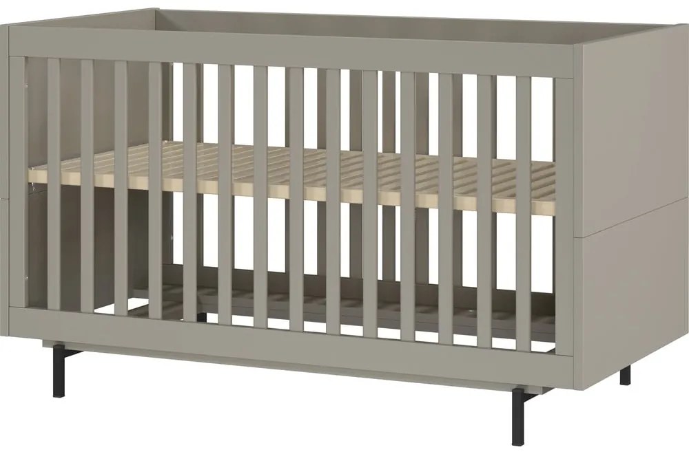 Pat pentru copii gri cu somieră 70x140 cm Tomino – Germania