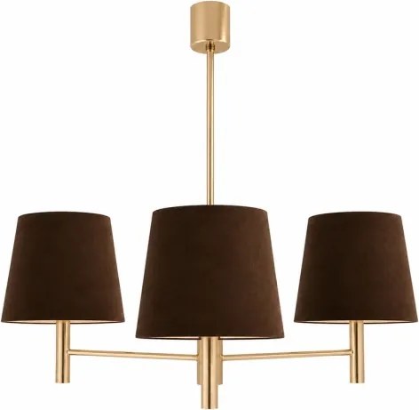 Brilagi - Lustru cu tijă MONTE 3xE27/60W/230V maro/auriu