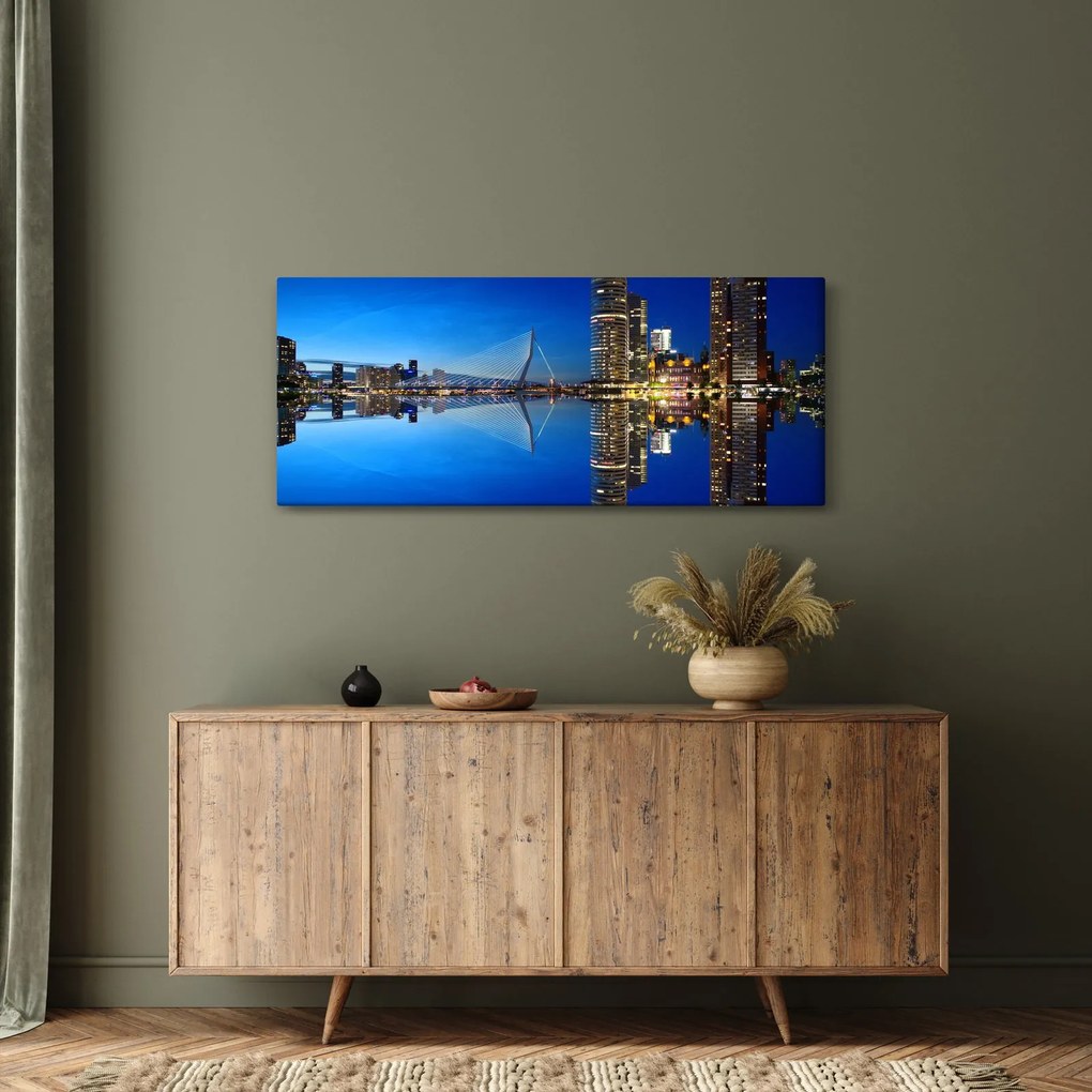 Tablou - Rotterdam nocturn (120x50 cm)