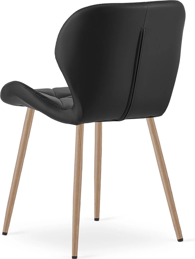 Scaun de masa MANGO din piele ecologica, neagra