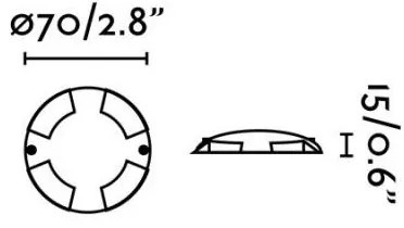 Corp de iluminat LED încastrat de exterior FARO 70564 KEENAN-3 LED/1W/12V IP67