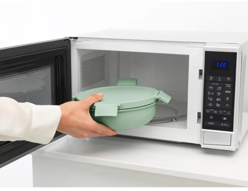 Salatiera Brabantia Make&Take 1006303, 1,3 L, Inchidere etansa, Recipient sos, Fara BPA, Verde deschis
