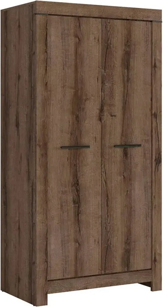 Dulap BALIN, stejar, PAL, cu 2 usi, 98x55x195 cm