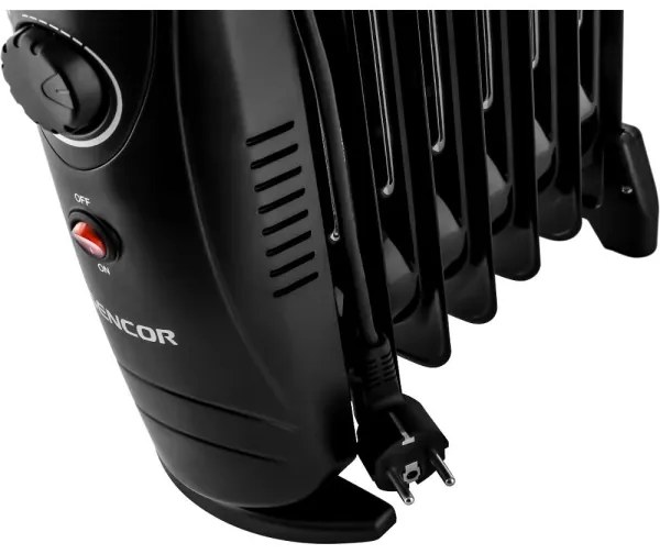 Sencor - Radiator cu ulei, 7 secțiuni, 700W/230V, negru
