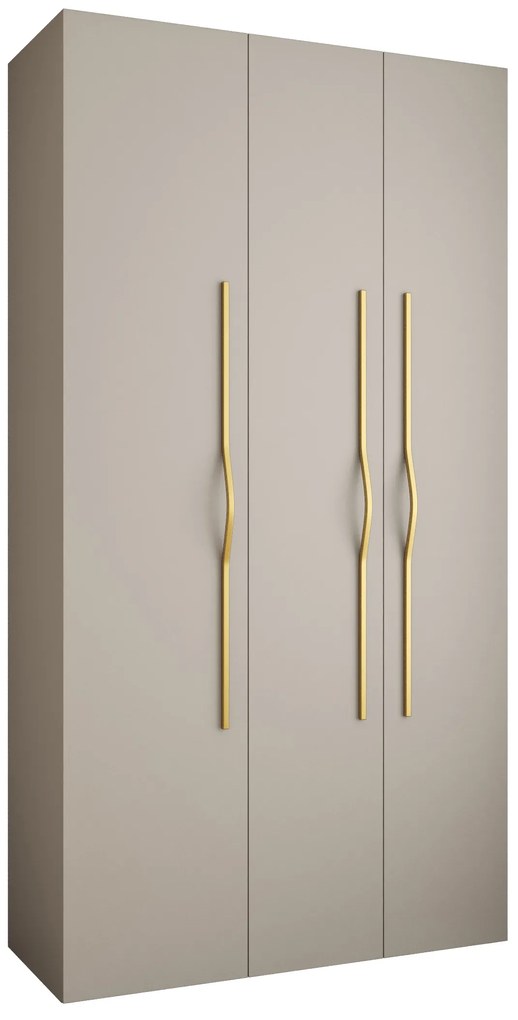 Dulap de haine 130 cm Carmela 40-2 (Cașmir + Auriu). 1126560