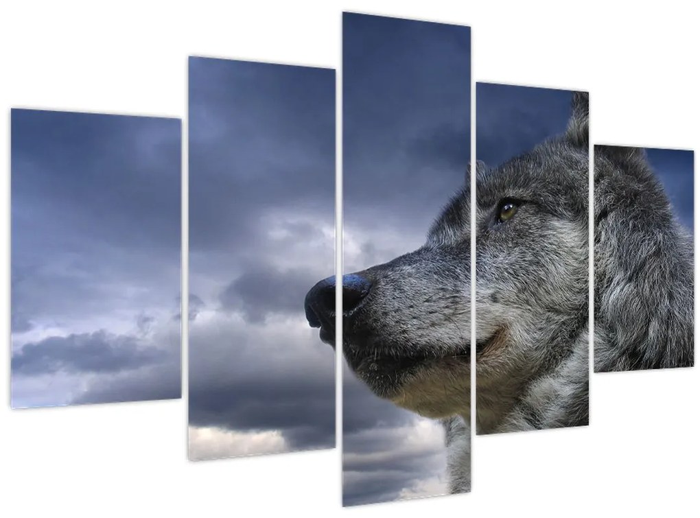 Tablou - Cap de lup (150x105 cm)