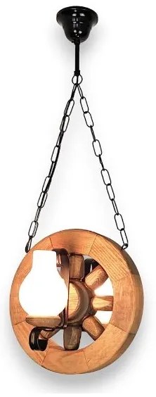 Lustră pe lanț Brilagi ROATA 2xE14/40W/230V fag