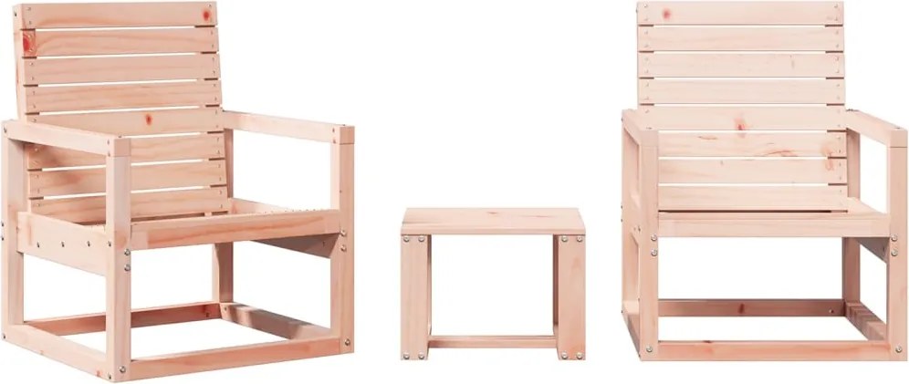 vidaXL Set mobilier de grădină, 3 piese, lemn masiv douglas
