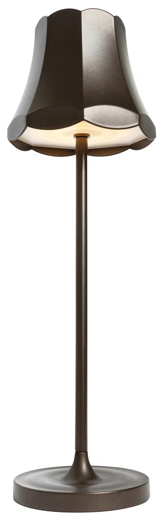 Lampă de masă retro bronz închis reîncărcabilă IP44 - Granny