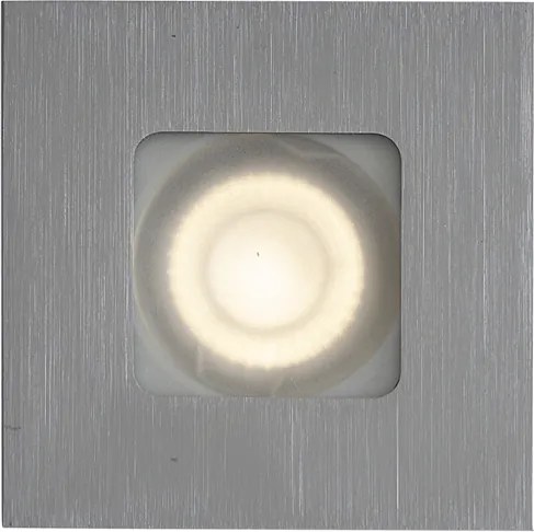 Set de 6 spoturi încastrate moderne Gunmetal pătrate IP44 - Qure