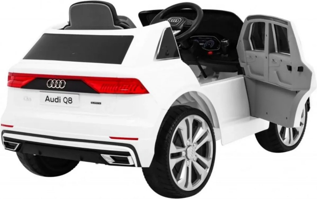 Masinuta Electrica cu acumulator pentru copii NOVOKIDS™ Audi Q8 Lift , Roti din Cauciuc EVA, 3-8 ani , Usi cu deschidere , Baterie12V, 2 Viteze,