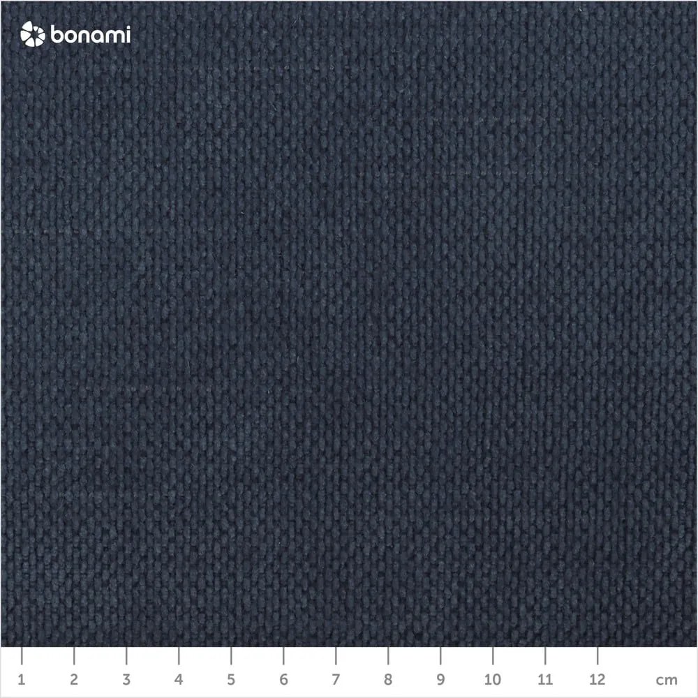 Pat matrimonial albastru închis tapițat cu spațiu de depozitare cu somieră 160x200 cm Kelp – Micadoni Home