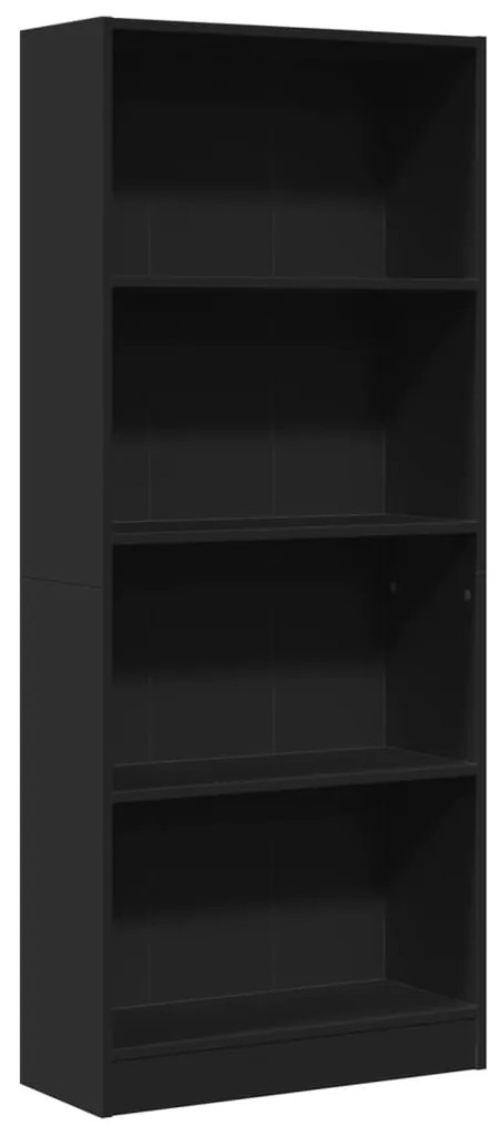 857813 vidaXL Bibliotecă, negru, 60x24x143 cm, lemn prelucrat