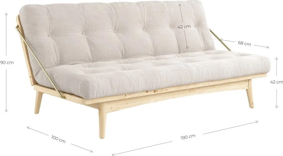 Canapea variabilă Karup Folk Clear/Linen