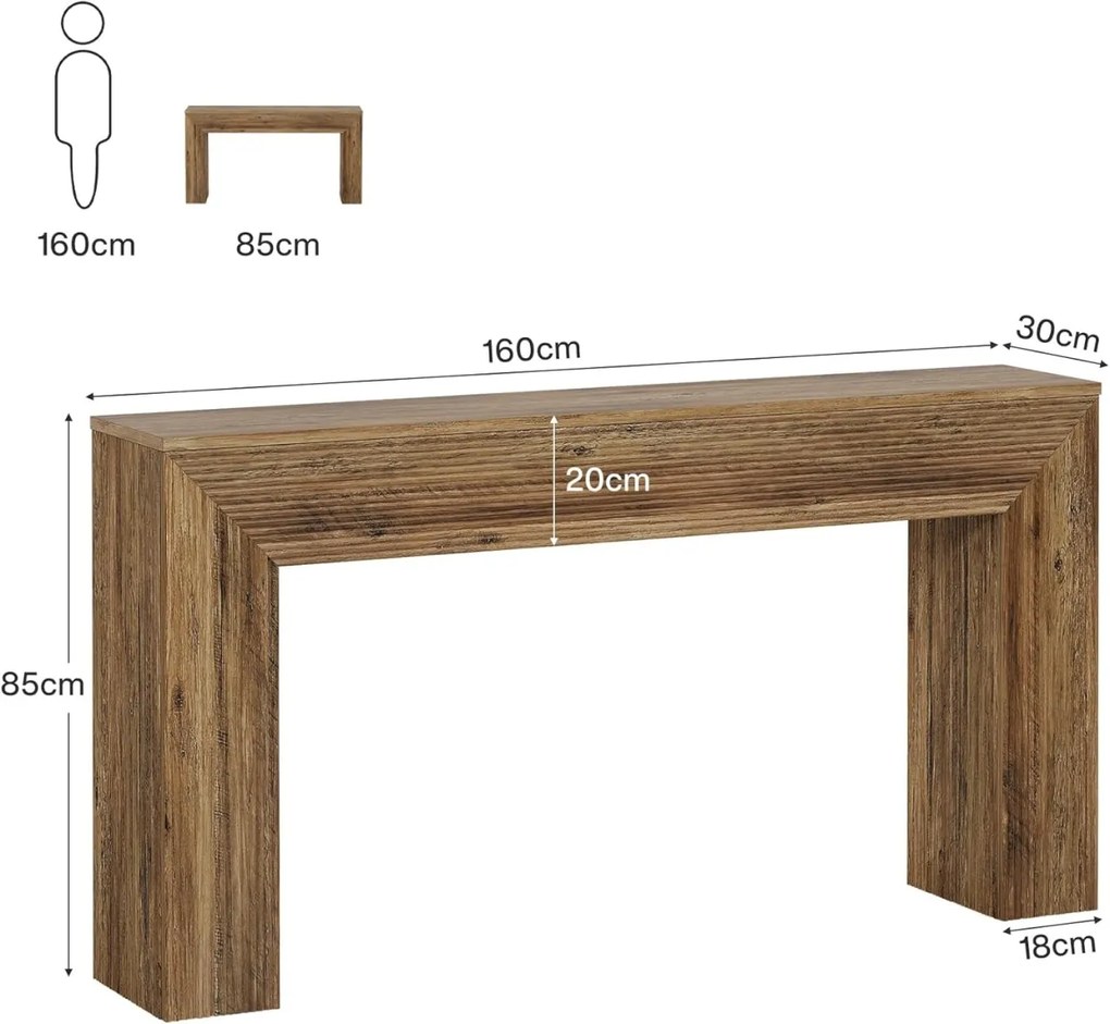MAM9 - Masa Consola, 160 cm, masuta hol, living, dining, dormitor - Maro