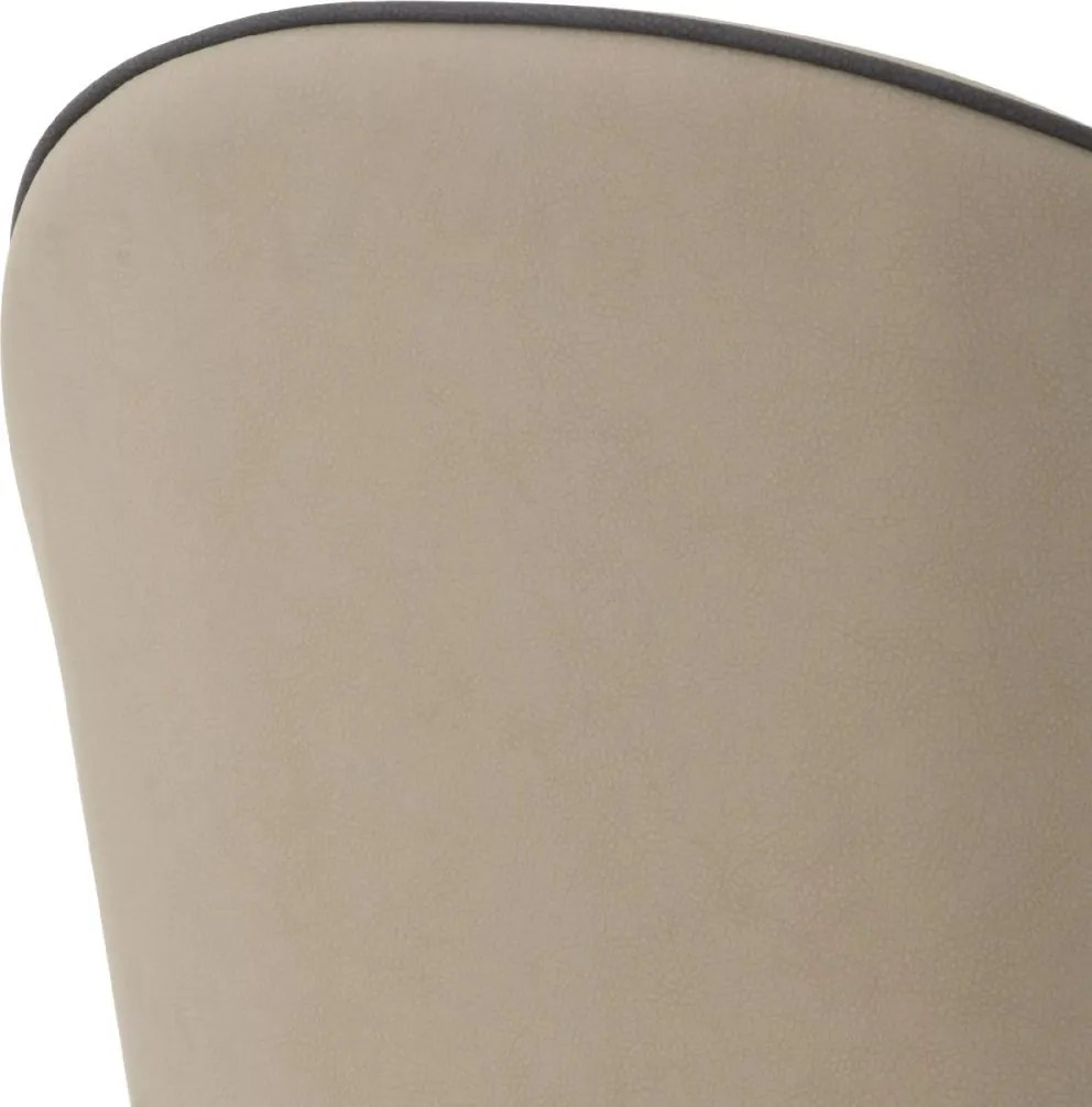 Set de 2 scaune design LUX Cooper, piele sintetica bej