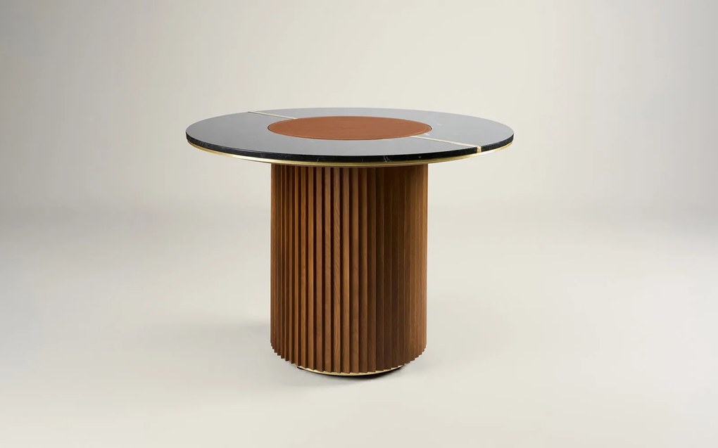 Masă lemn masiv rotundă Shelby Ø120×75 cm