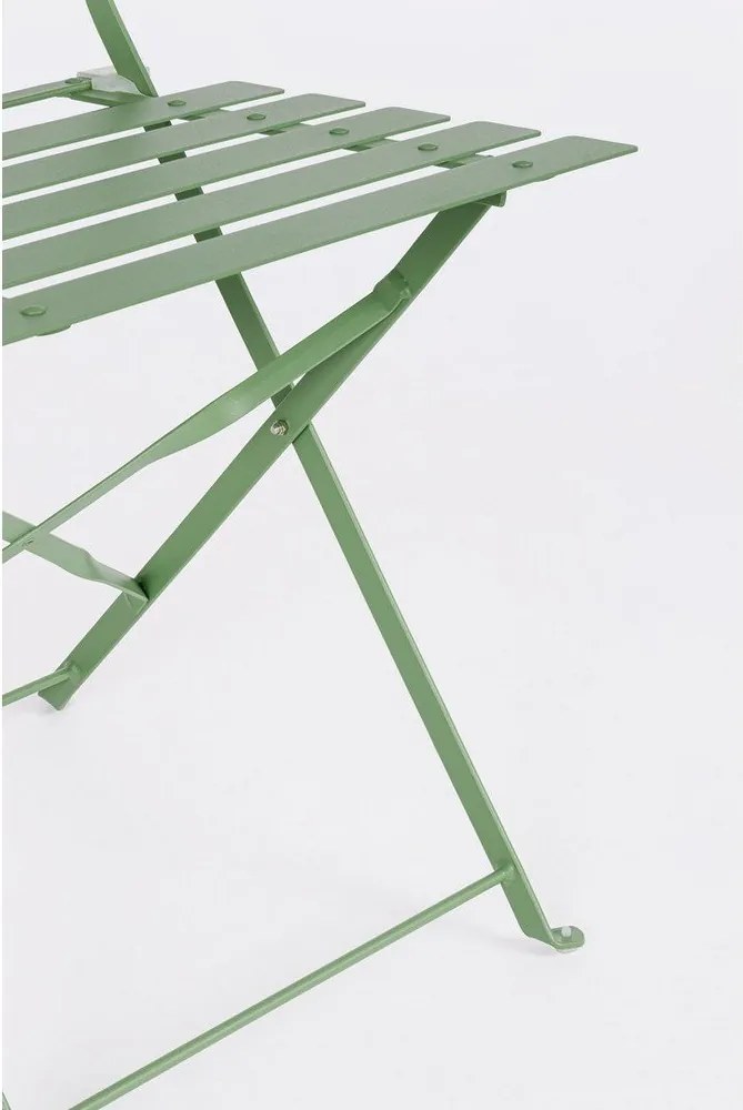 Set de dining pentru grădină verde salvie din oțel pentru 2 persoane Austin – Bizzotto