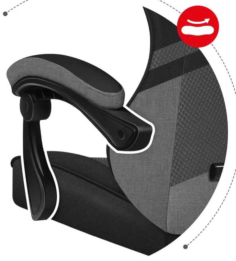 Fotoliu gaming Fusion 4.4 (negru + gri). 1087469
