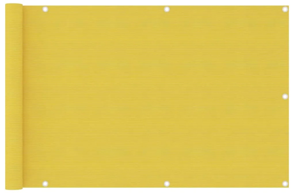 vidaXL Paravan de balcon, galben, 90 x 400 cm, HDPE