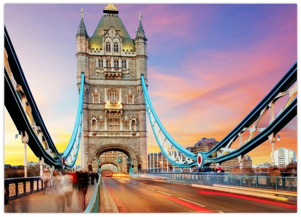 Tablou pe sticlă - Tower Bridge (70x50 cm)