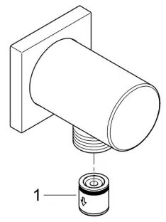 GROHE 27076000 - Cot de perete RAINSHOWER, crom lucios