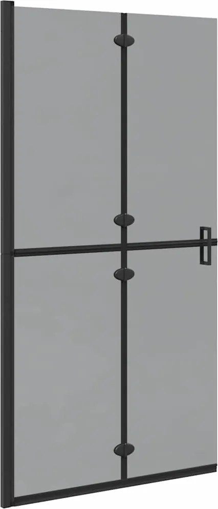 vidaXL Perete de duș Walk-In Negru 100 x 6,5 x 190 cm