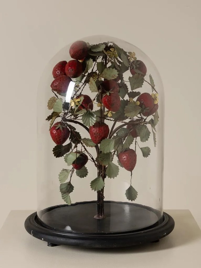 Clopot de sticla cu capsun artizanal, „Strawberry Precious”