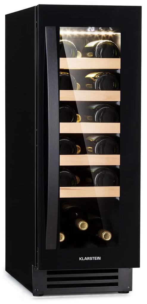 Vinovilla 20, frigider pentru vin încorporat, 50 l / 20 sticle, ușă de sticlă, oțel inoxidabil