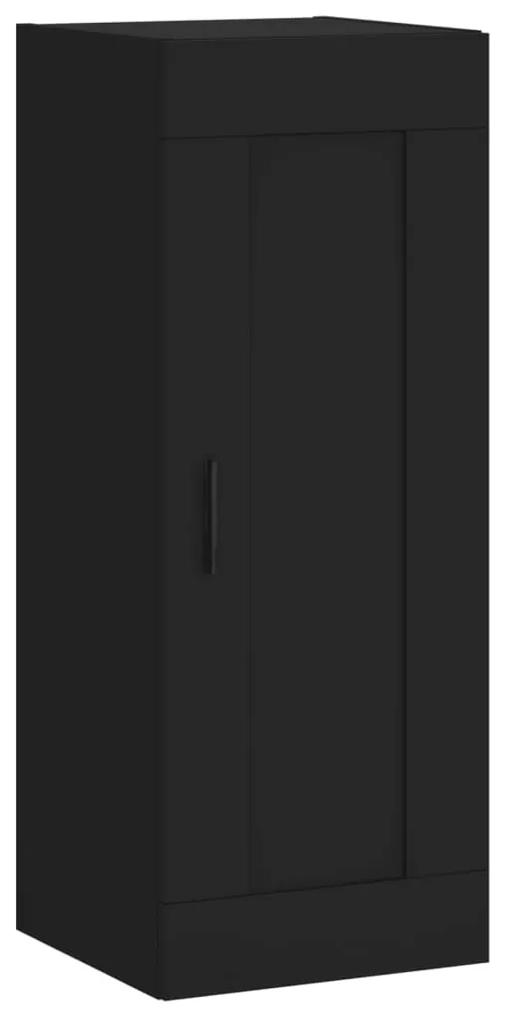 830517 vidaXL Dulap de perete, negru, 34,5x34x90 cm, lemn prelucrat