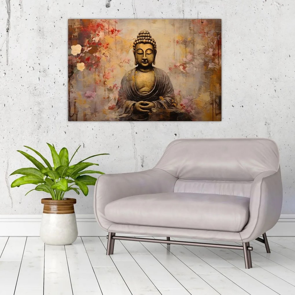 Tablou - Buddha, pictură (90x60 cm)