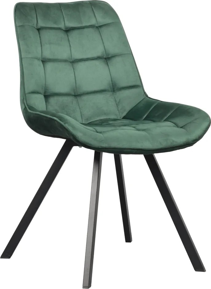 Scaun de luat masa, ţesătură Velvet verde închis/negru, SAMIRA