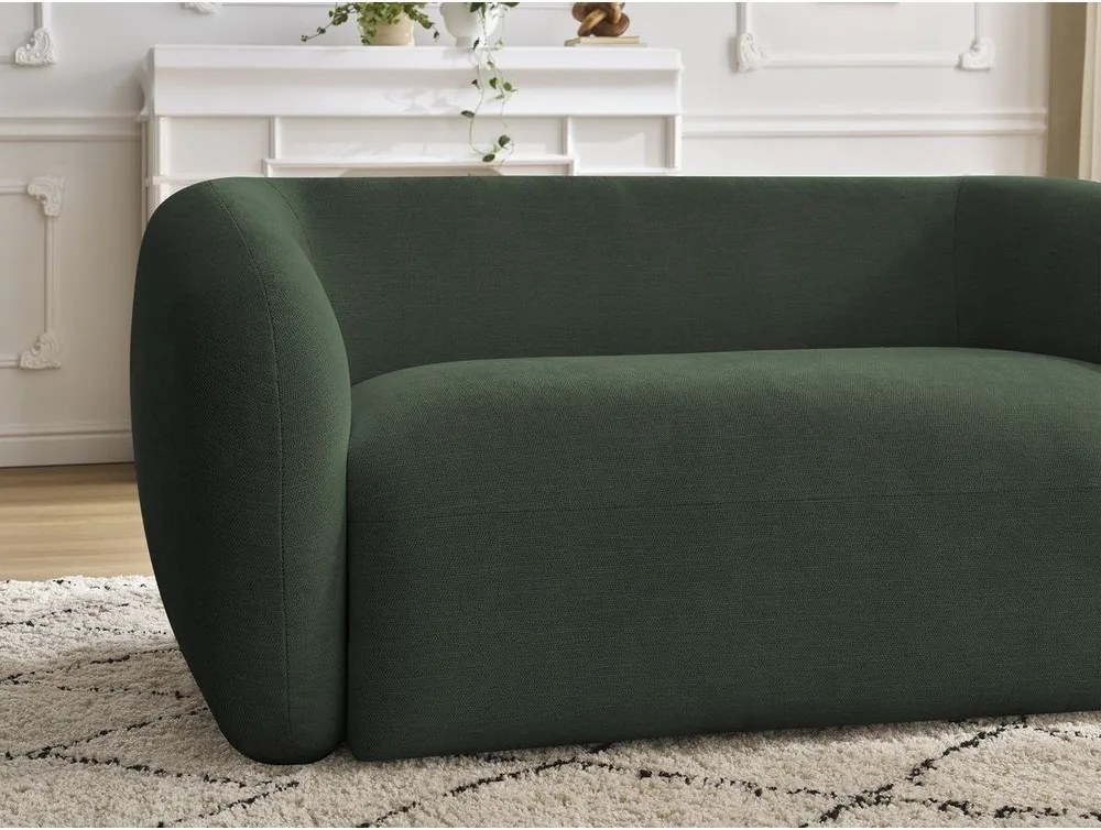 Canapea verde cu tapițerie din chenille 160 cm Celine – Bobochic Paris