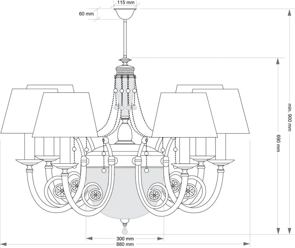 Candelabru realizat manual din alama BIBIONE