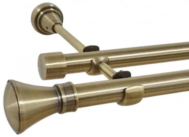 Galerie dubla fara inele PRINCE/19 mm dubla aur antic (Alege marime: 200 cm)