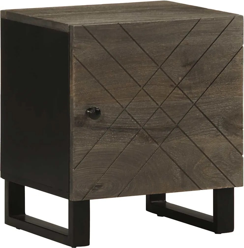vidaXL Noptieră, negru, 40x33x46 cm, lemn masiv de mango