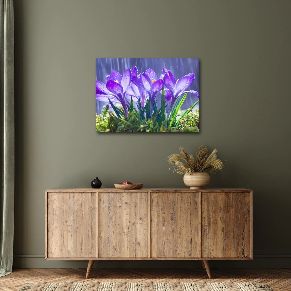 Tablou cuflori în ploaie (70x50 cm)